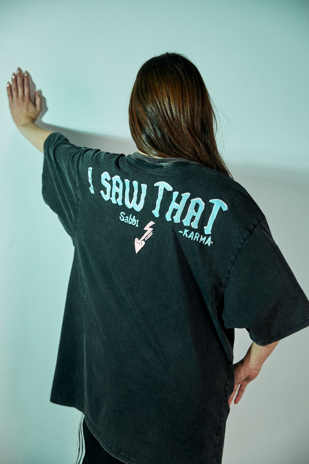 Karma Queen Tee - Black Acid Wash - Meadow Collectiveoversized tee