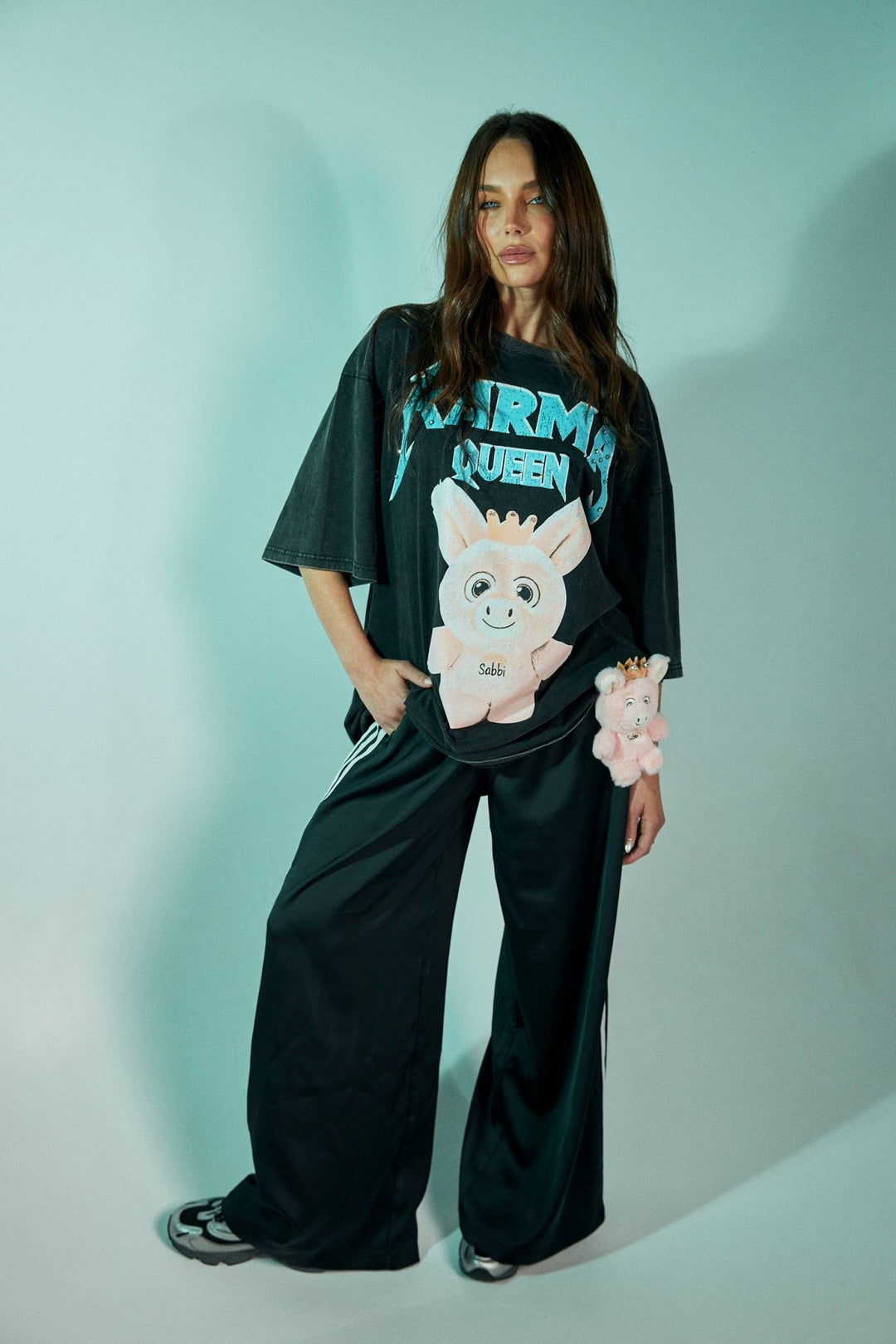 Karma Queen Tee - Black Acid Wash - Meadow Collectiveoversized tee