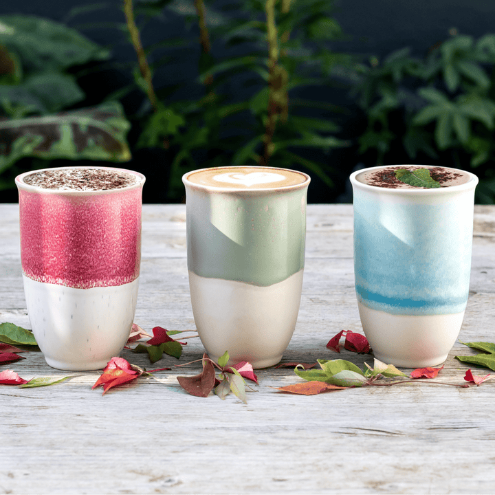 Lagoon Ceramic Coffee Cup – 12oz with Lid & Sleeve - Meadow Collectivetravel mug