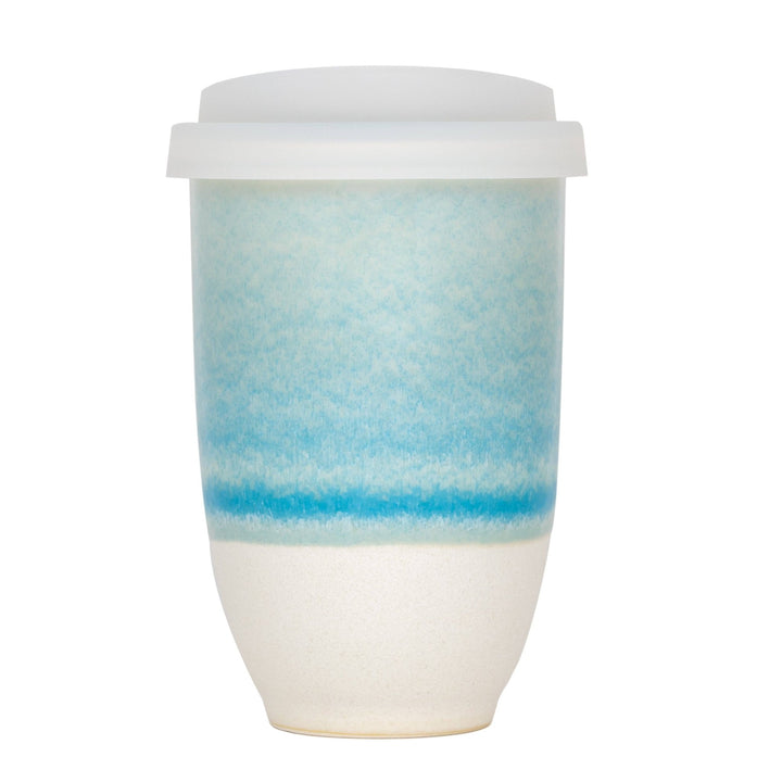 Lagoon Ceramic Coffee Cup – 12oz with Lid & Sleeve - Meadow Collectivetravel mug