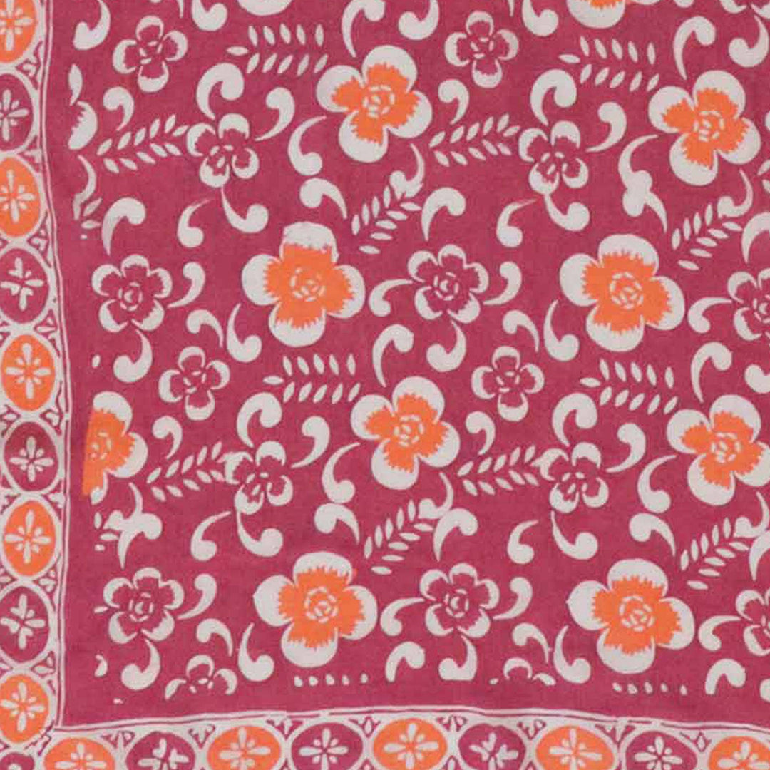 Large 39", Hand Dyed Batik Bandana,Plumeria, Pink Lilac, Oversized, XL Scarf - Meadow Collectivebandana