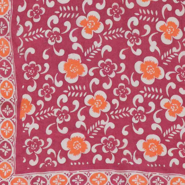 Large 39", Hand Dyed Batik Bandana,Plumeria, Pink Lilac, Oversized, XL Scarf - Meadow Collectivebandana