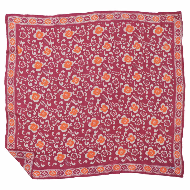 Large 39", Hand Dyed Batik Bandana,Plumeria, Pink Lilac, Oversized, XL Scarf - Meadow Collectivebandana