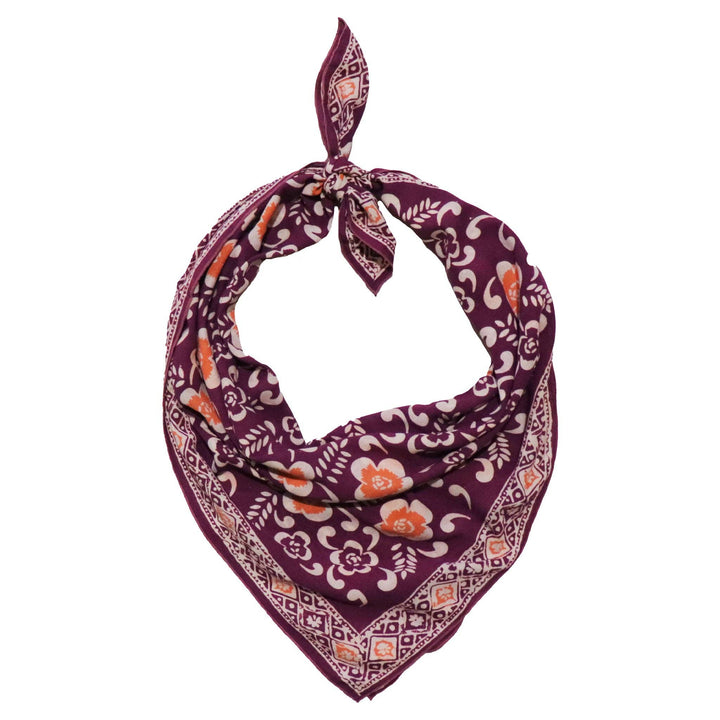 Large 39", Hand Dyed Batik Bandana,Plumeria, Pink Lilac, Oversized, XL Scarf - Meadow Collectivebandana