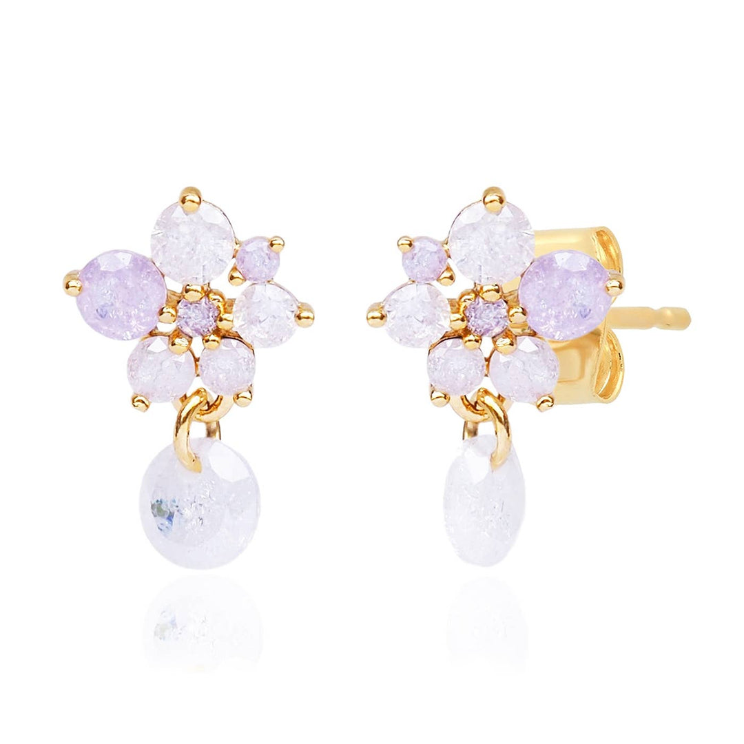Lavendar Ombre Flower Studs - Meadow Collectiveearrings