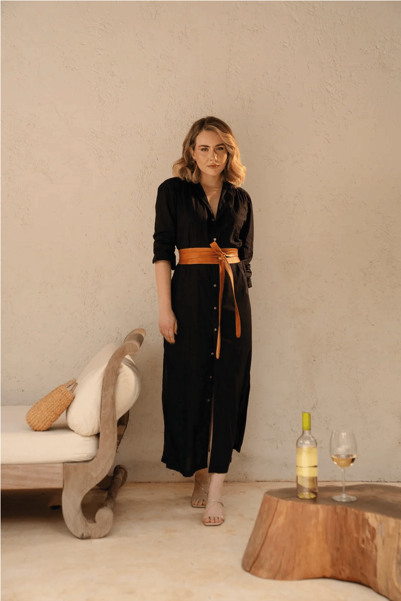 Leather Wrap Belt - Tan - Meadow Collectiveleather belt