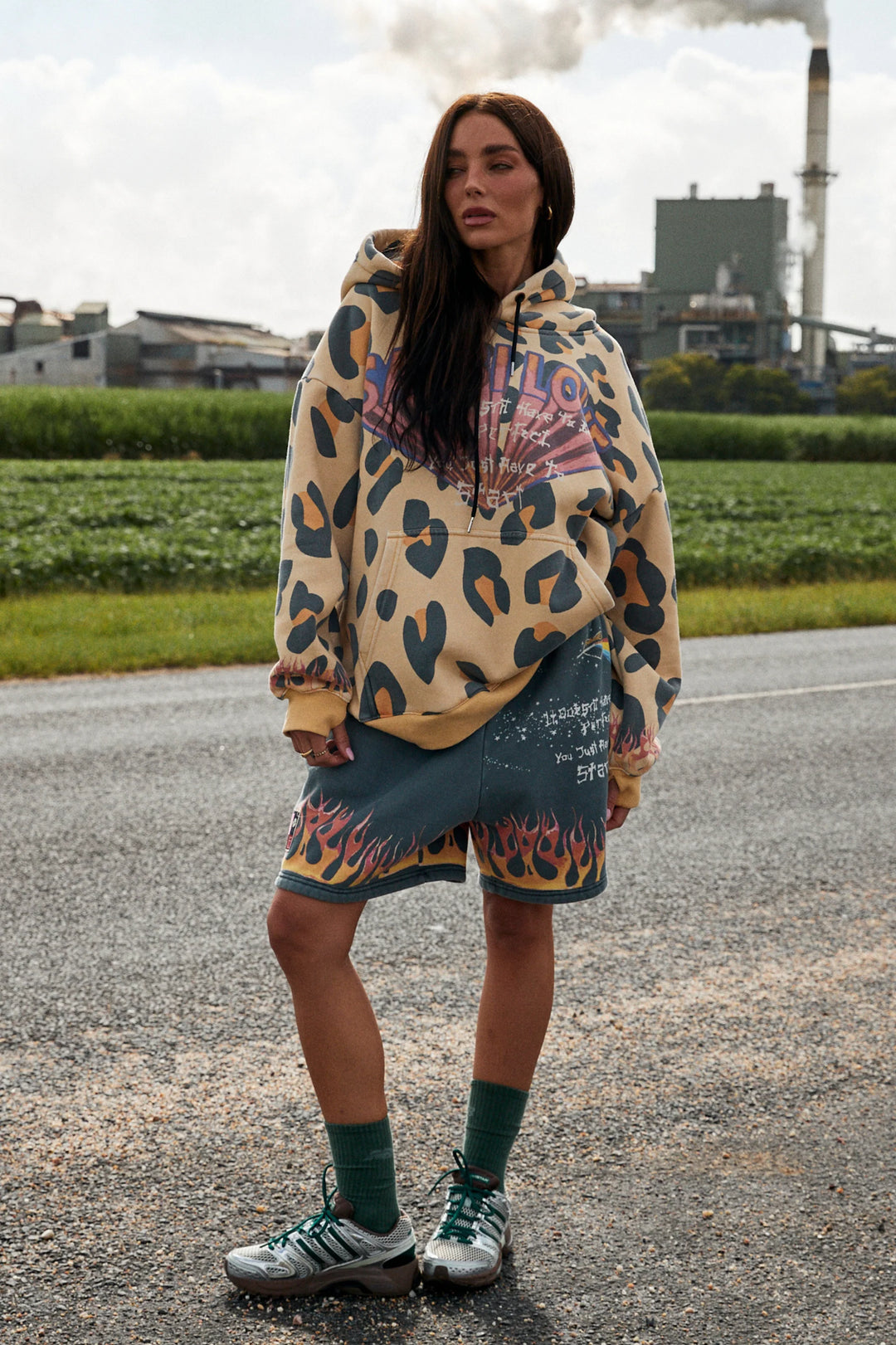 Sabbi Flaming Leopard Hoodie