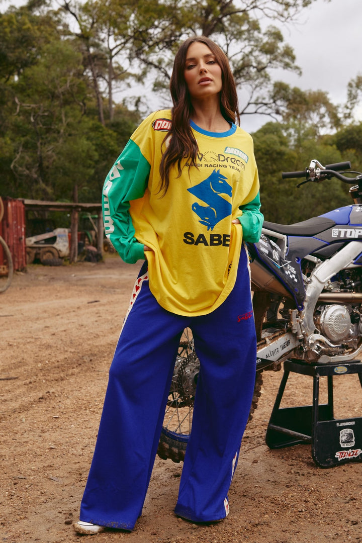 Long Sleeve Don't Quit Your Day Dream Oversize Tee - Yellow - Meadow Collectiveoversized tee