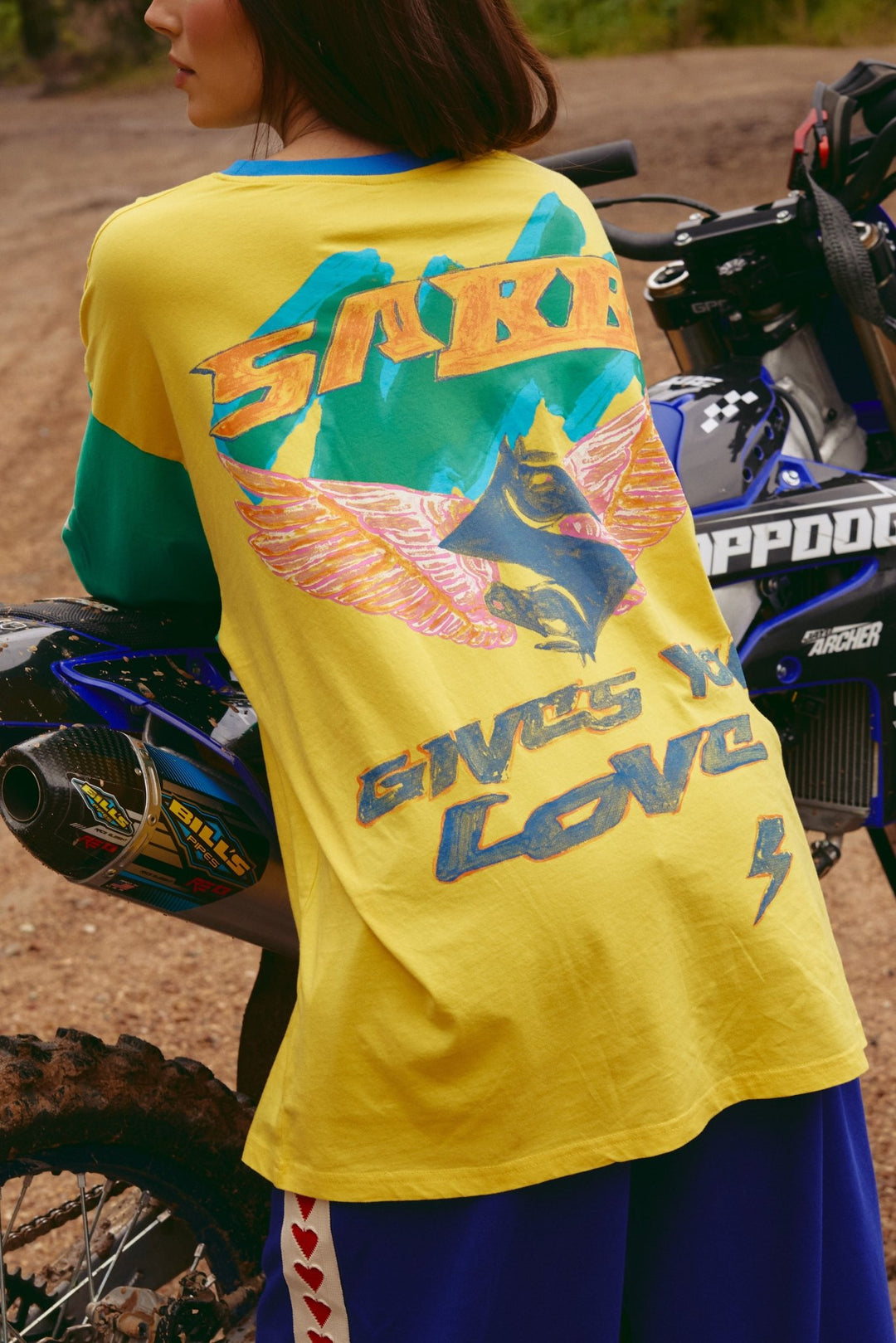 Long Sleeve Don't Quit Your Day Dream Oversize Tee - Yellow - Meadow Collectiveoversized tee