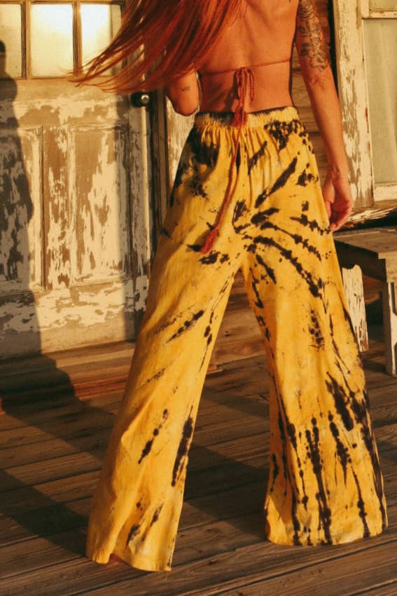 LOST &amp; FOUND TIE-DYE WIDE LEG PANTS- Happy Little Mother - Meadow CollectivePants