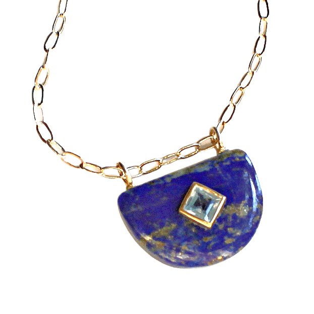 Luna Lapis Necklace - Meadow CollectiveNecklace