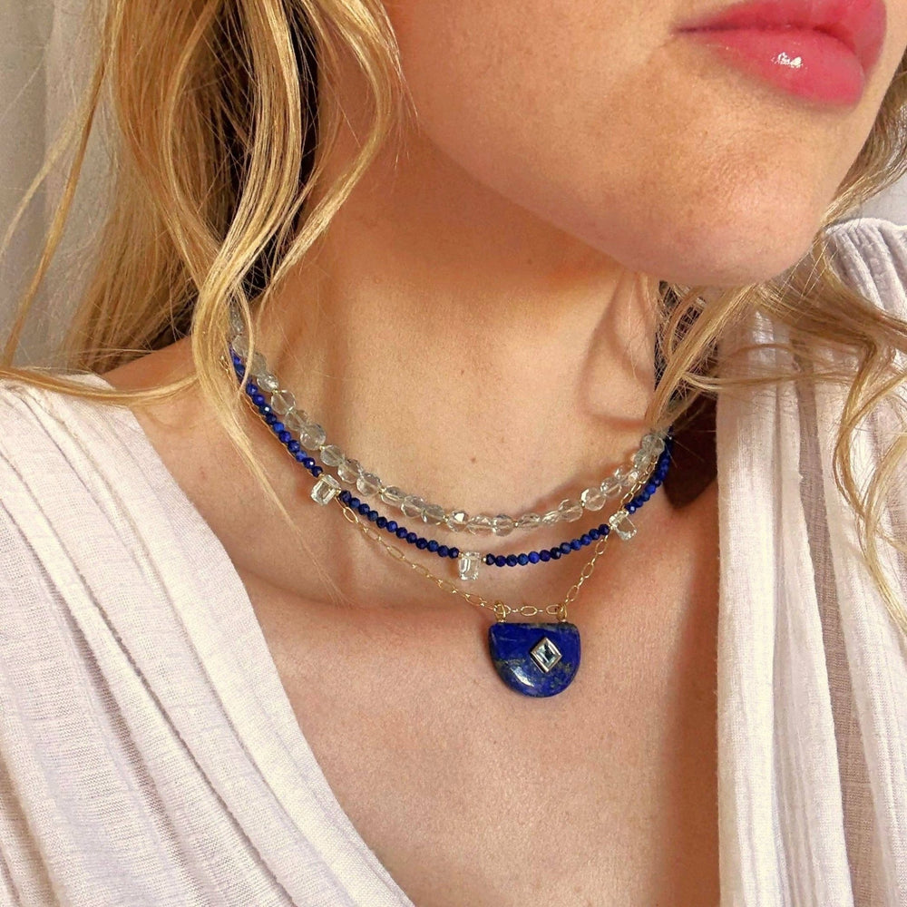 Luna Lapis Necklace - Meadow CollectiveNecklace
