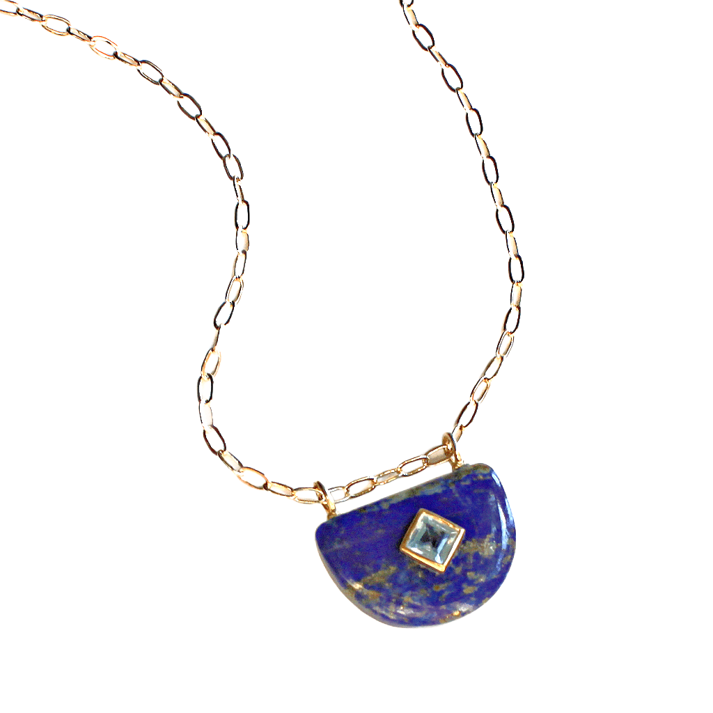Luna Lapis Necklace - Meadow CollectiveNecklace