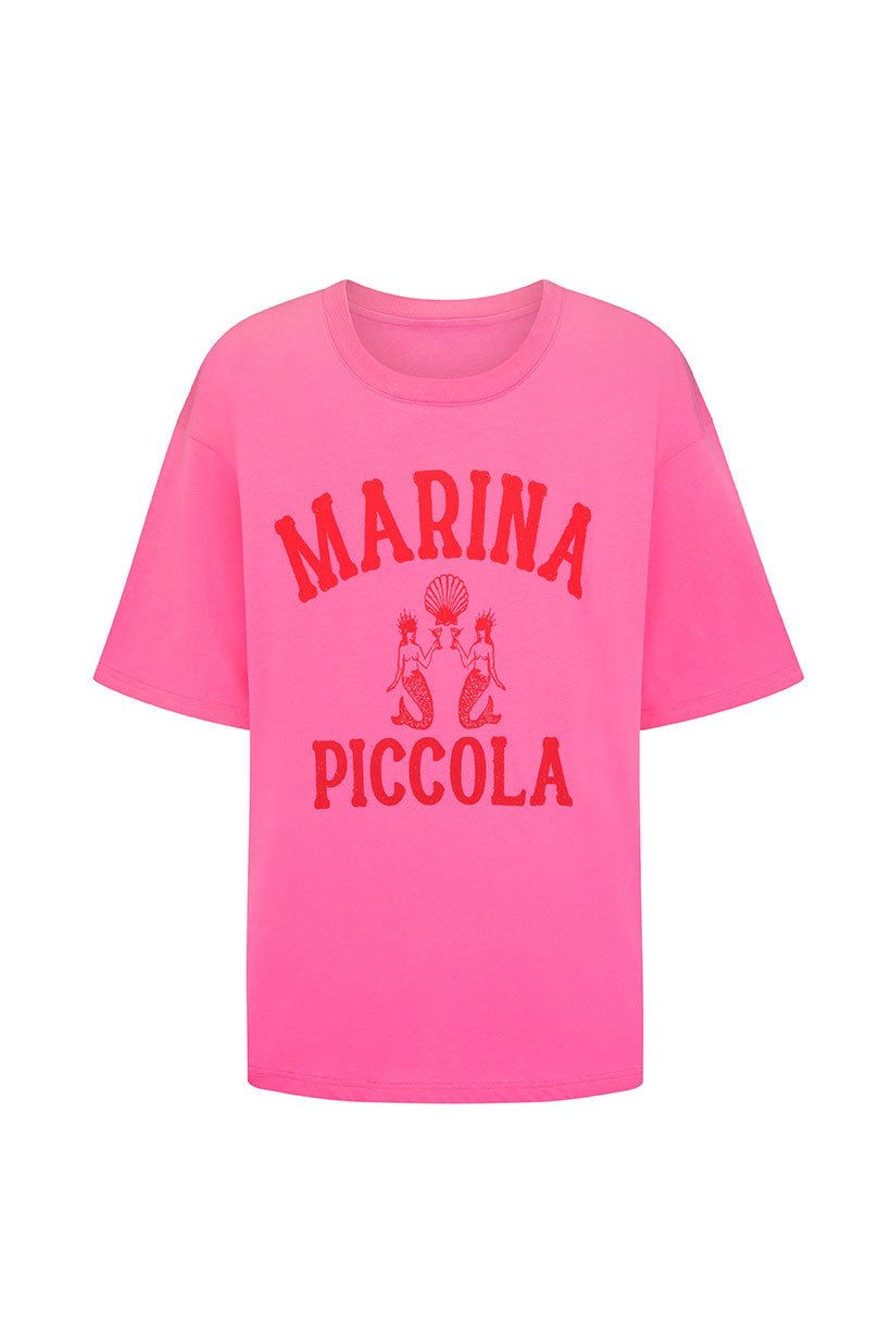 Marina Piccola Oversized Biker Tee Cosmos Pink - Meadow Collectiveoversized tee