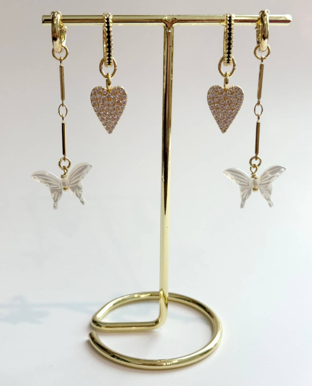Mariposa Mother of Pearl Butterfly 14K Gold Filled Hoop Earrings - Meadow Collectiveearrings