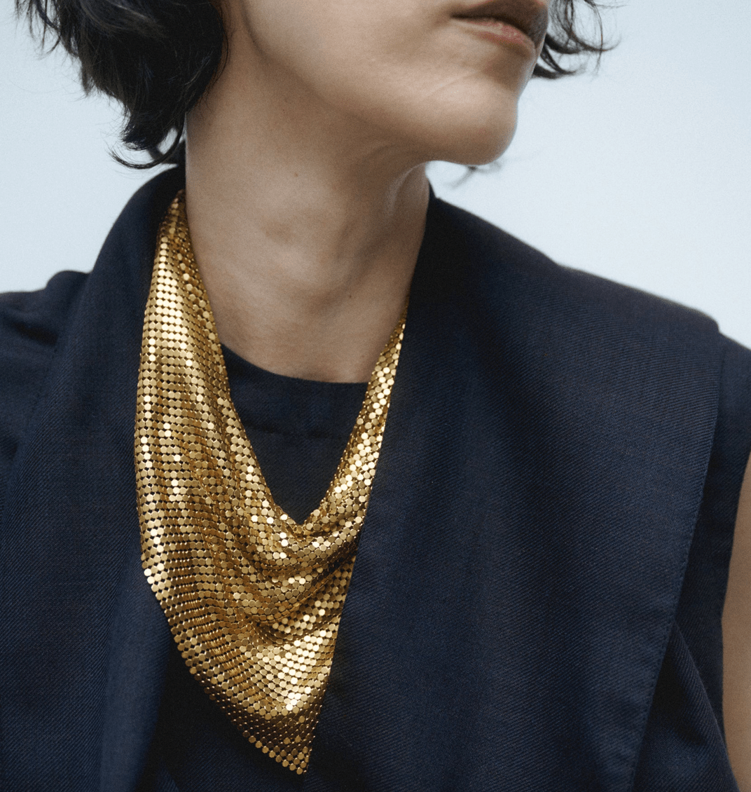 Mermaid Scale Chainmail Bandana Statement Necklace - Meadow CollectiveNecklace