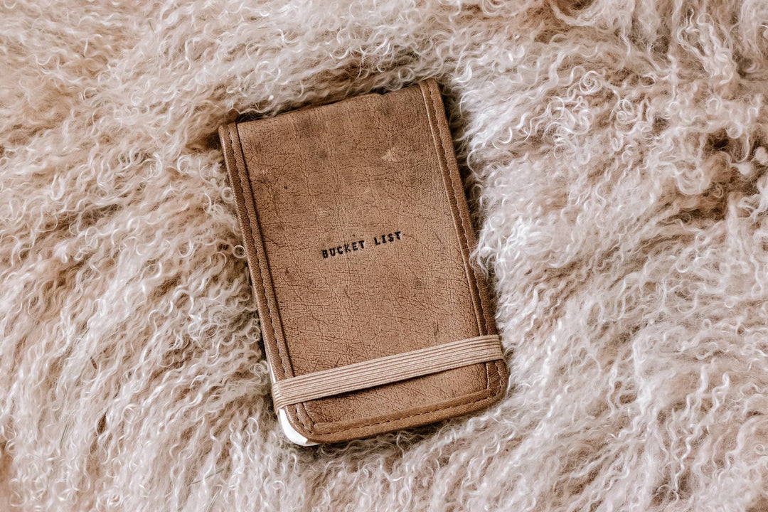 Mini Bucket List Leather Journal - 4"x6" - Meadow Collectivejournal