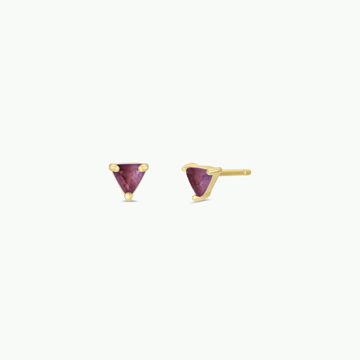 Mini Energy Gem - Amethyst - Gold Earrings - Meadow Collectiveearrings