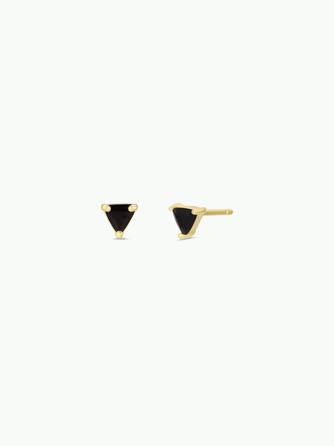 Mini Energy Gem - Black Tourmaline - Gold Earrings - Meadow Collectiveearrings