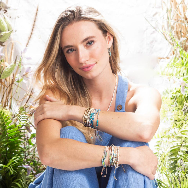 Mixed Media Bracelet - Truth/Lapis/Gold - Meadow Collectivebracelet