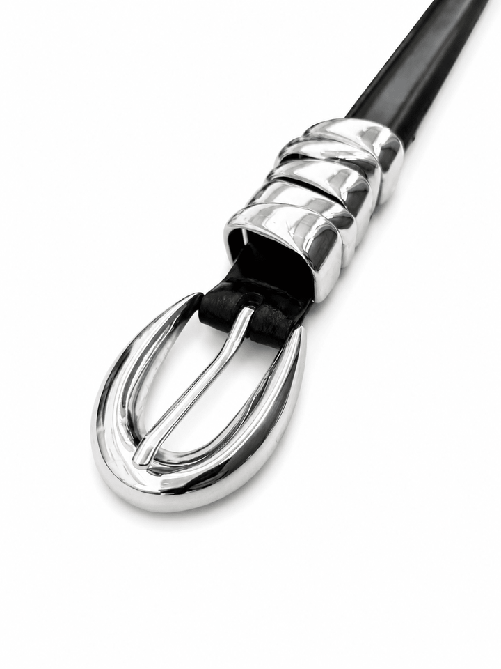 Molten Silver Loop Belt – Black - Meadow CollectiveBelts