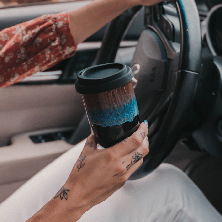 Monsoon Ceramic Mug – 12oz Reusable Cup with Lid - Meadow Collectivetravel mug