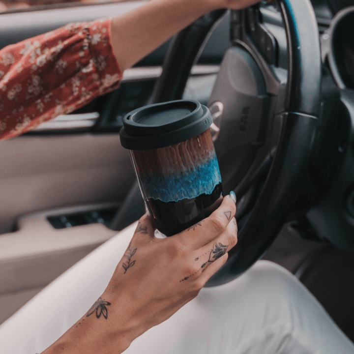 Monsoon Ceramic Mug – 12oz Reusable Cup with Lid - Meadow Collectivetravel mug