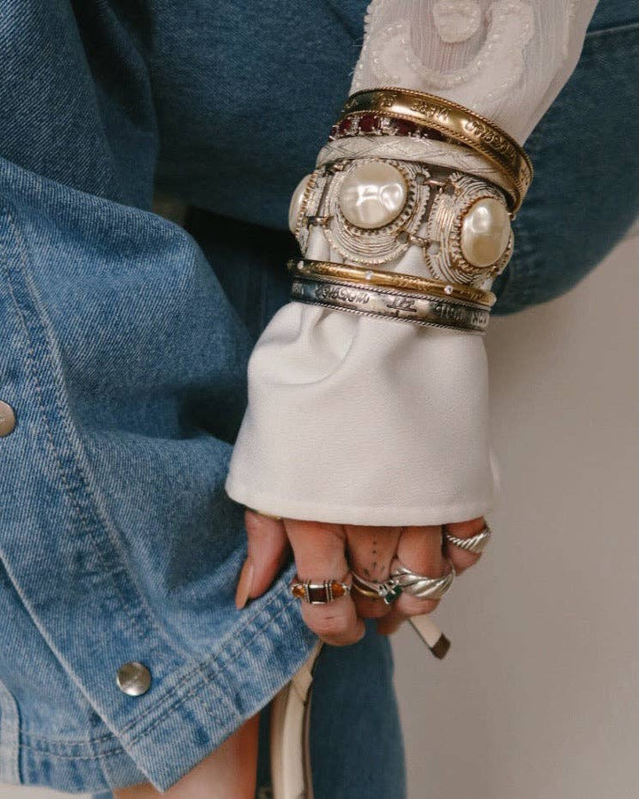 “Mother" in Every Language Vintage Bangle - Meadow Collectivebracelet