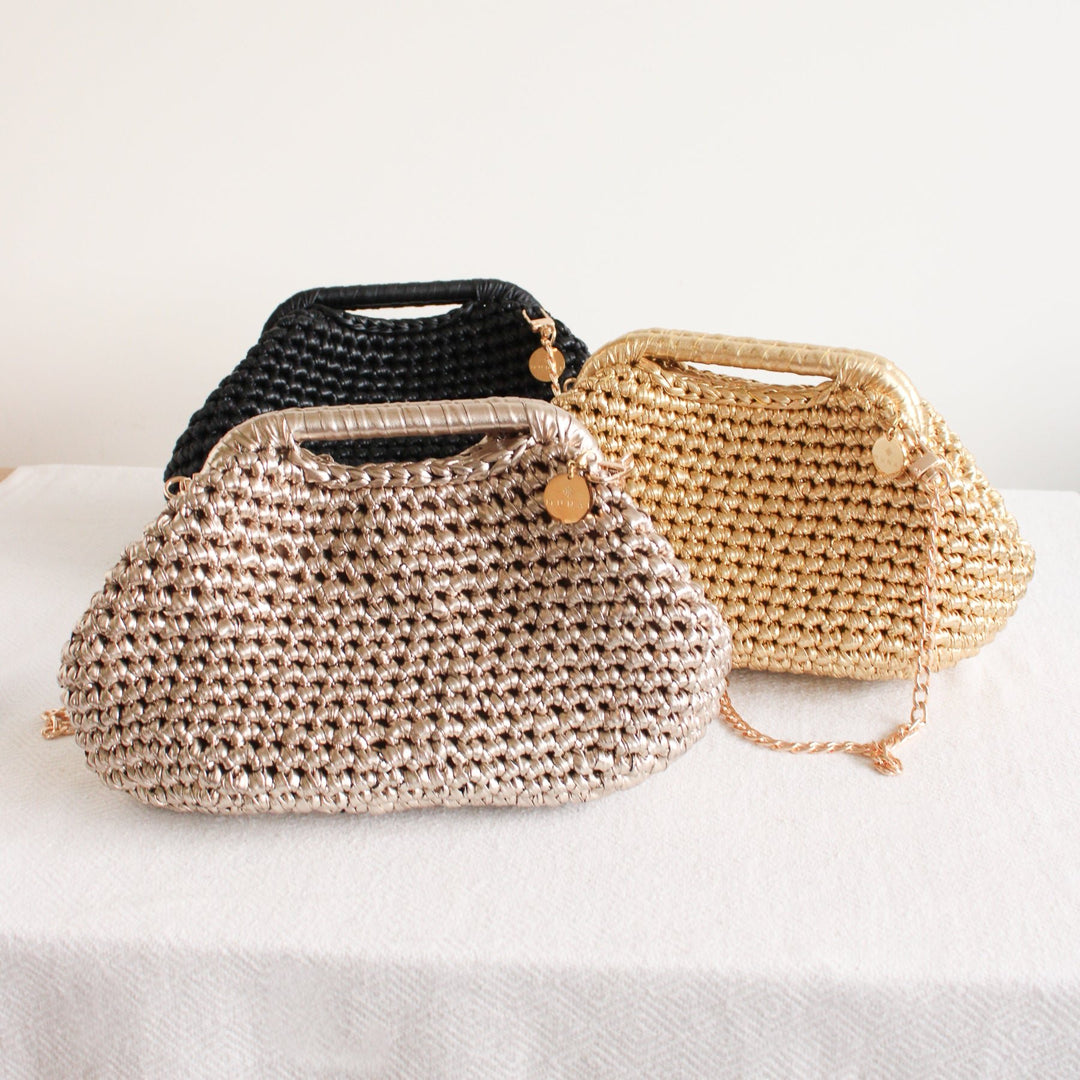 Munai Metallic Clutch Crochet Bags - Meadow Collectiveclutch