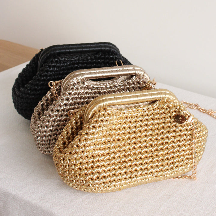 Munai Metallic Clutch Crochet Bags - Meadow Collectiveclutch