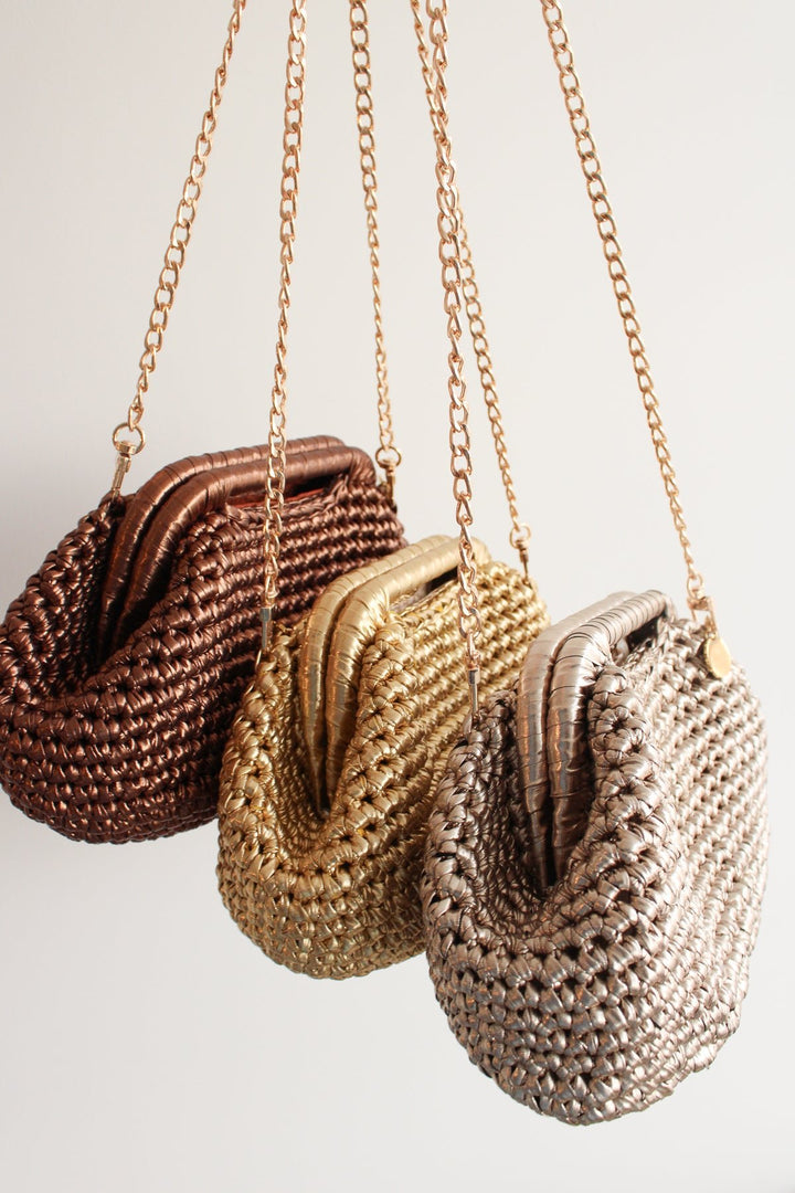 Munai Metallic Clutch Crochet Bags - Meadow Collectiveclutch