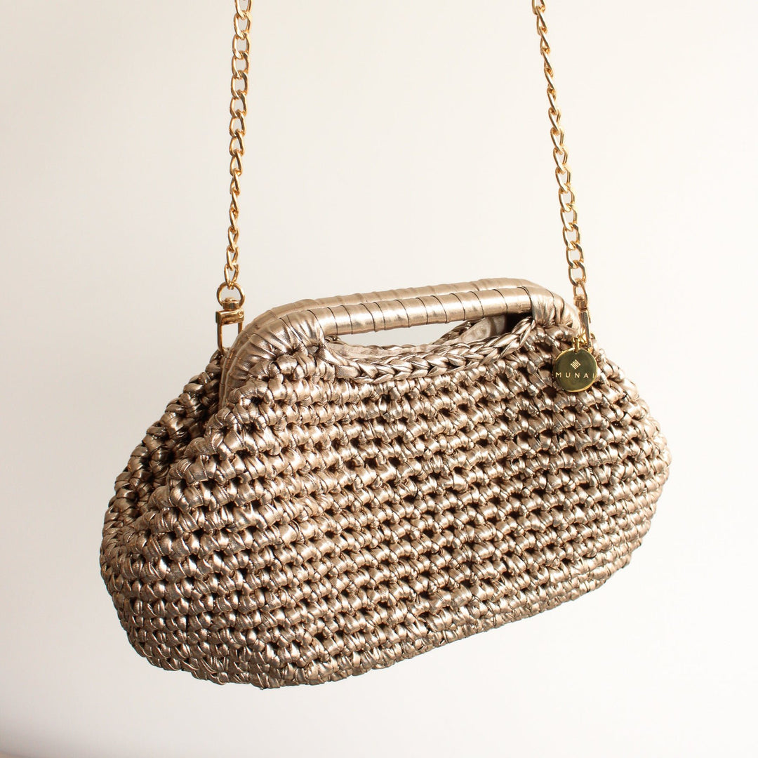Munai Metallic Clutch Crochet Bags - Meadow Collectiveclutch