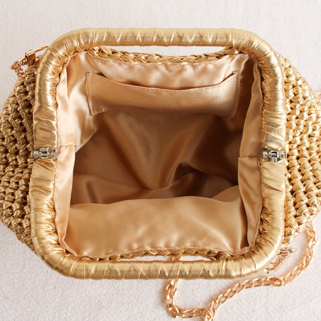 Munai Metallic Clutch Crochet Bags - Meadow Collectiveclutch