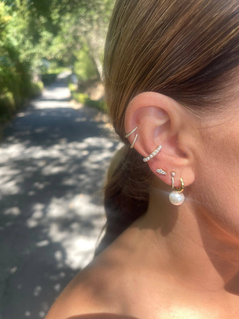 Mystique Pearl Hoop Earrings - Meadow Collectiveearrings