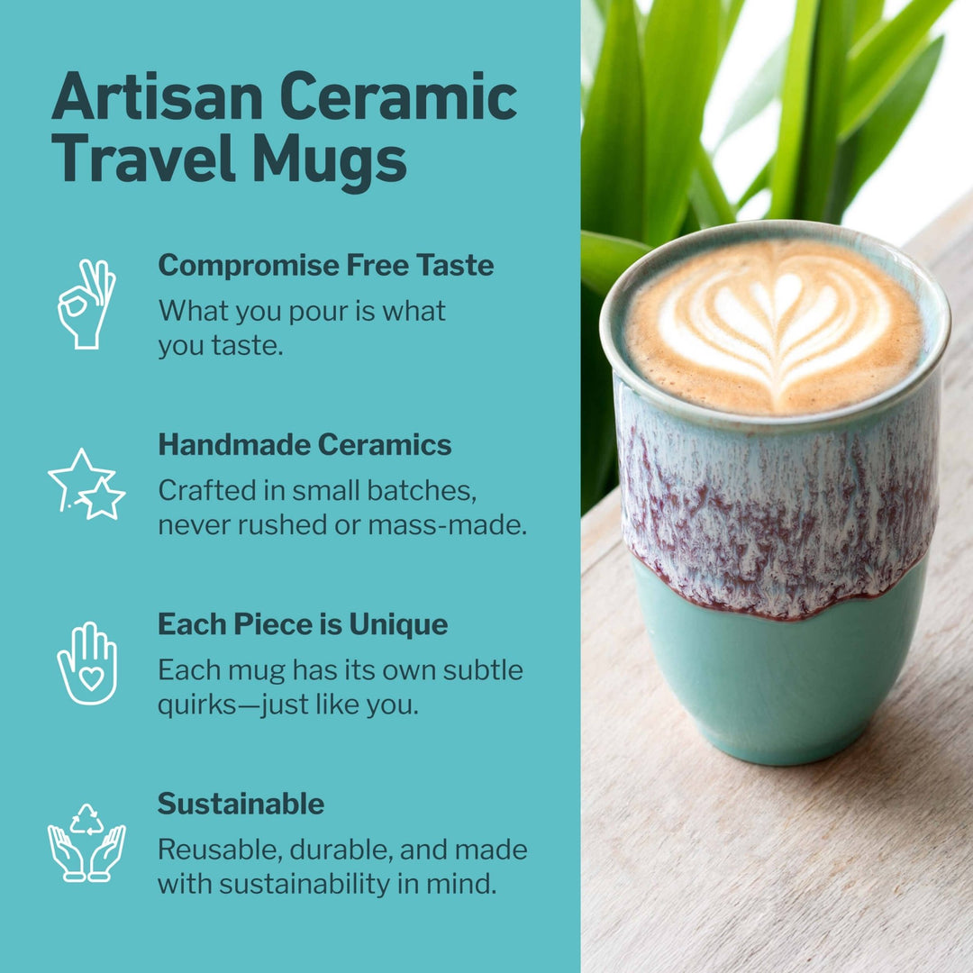 Nebula Ceramic Travel Mug – 12oz with Lid & Sleeve - Meadow Collectivetravel mug