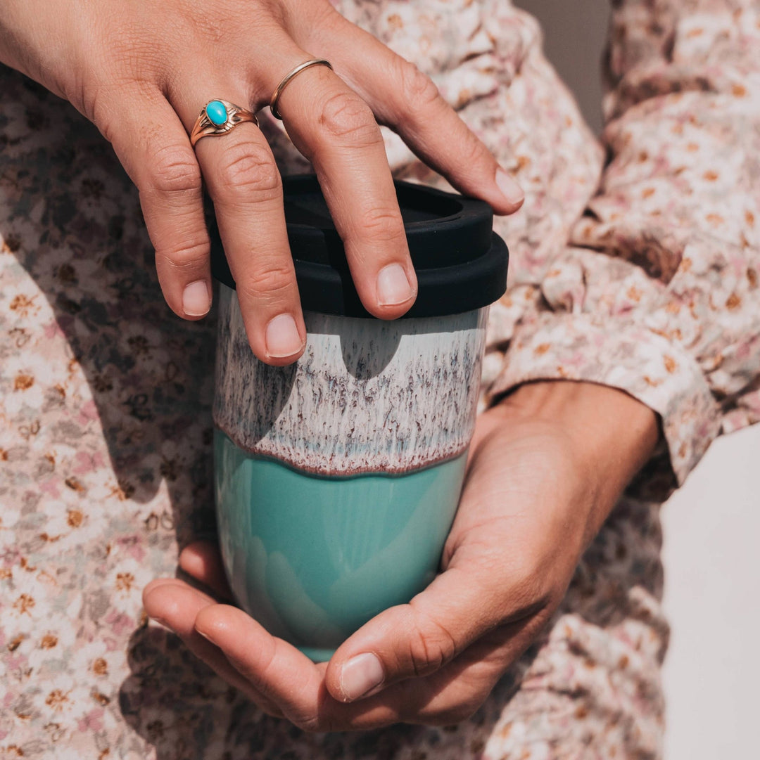 Nebula Ceramic Travel Mug – 12oz with Lid & Sleeve - Meadow Collectivetravel mug