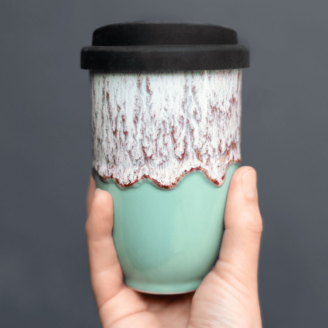 Nebula Ceramic Travel Mug – 12oz with Lid & Sleeve - Meadow Collectivetravel mug