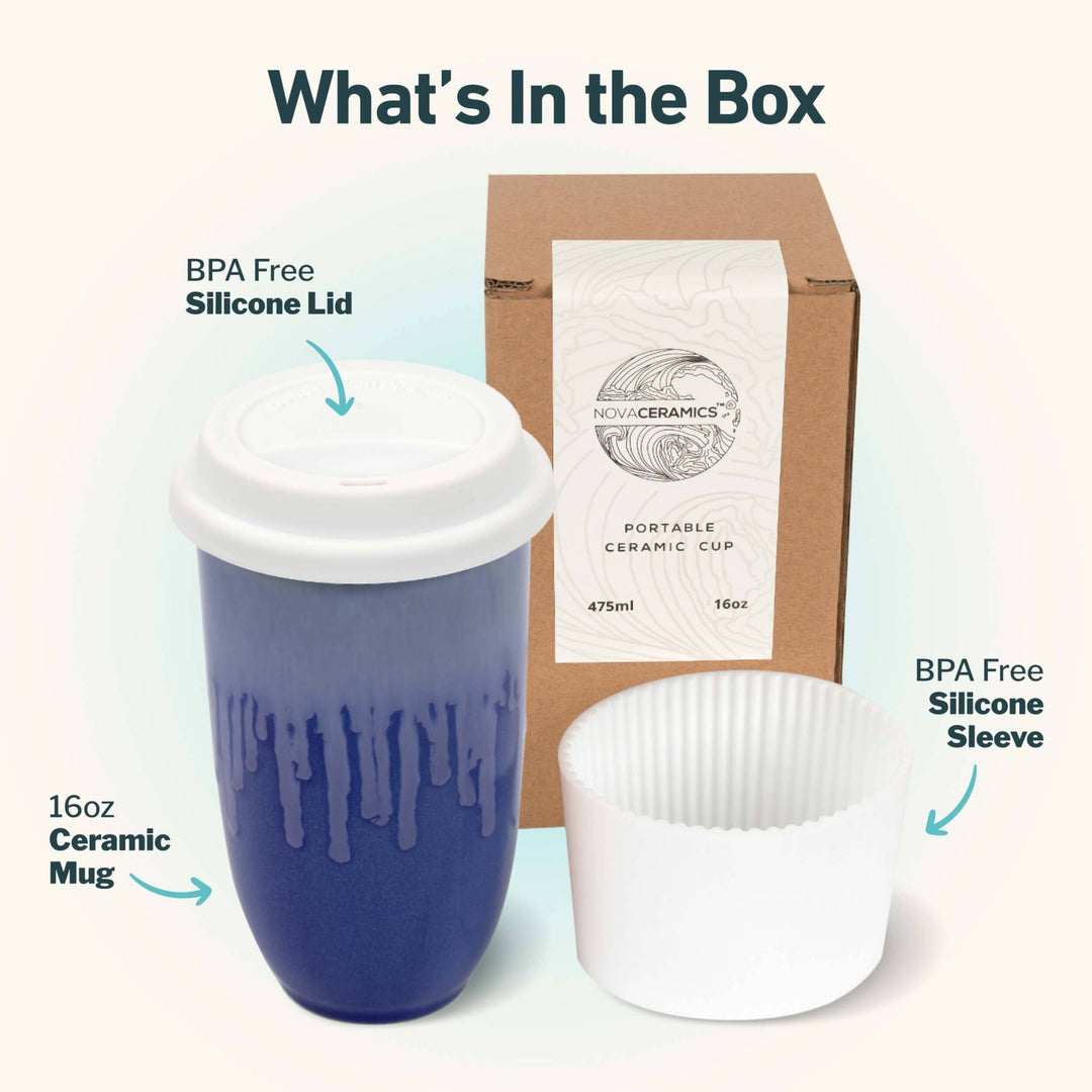 Neptune Ceramic Travel Mug – 16oz with Lid & Sleeve - Meadow Collectivetravel mug