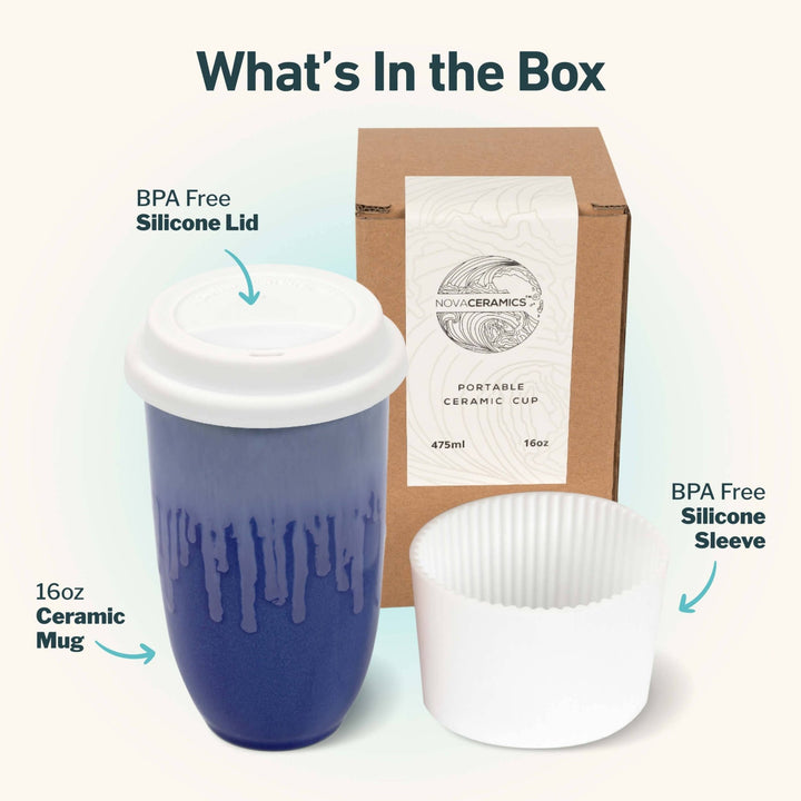 Neptune Ceramic Travel Mug – 16oz with Lid & Sleeve - Meadow Collectivetravel mug