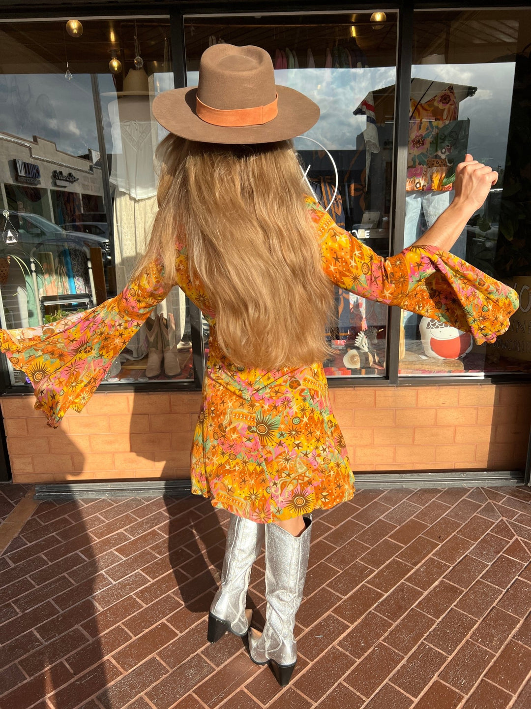 Nine Lives Baazar - Jupiter Mini Dress Rising Sun print - Meadow Collectivemini dress