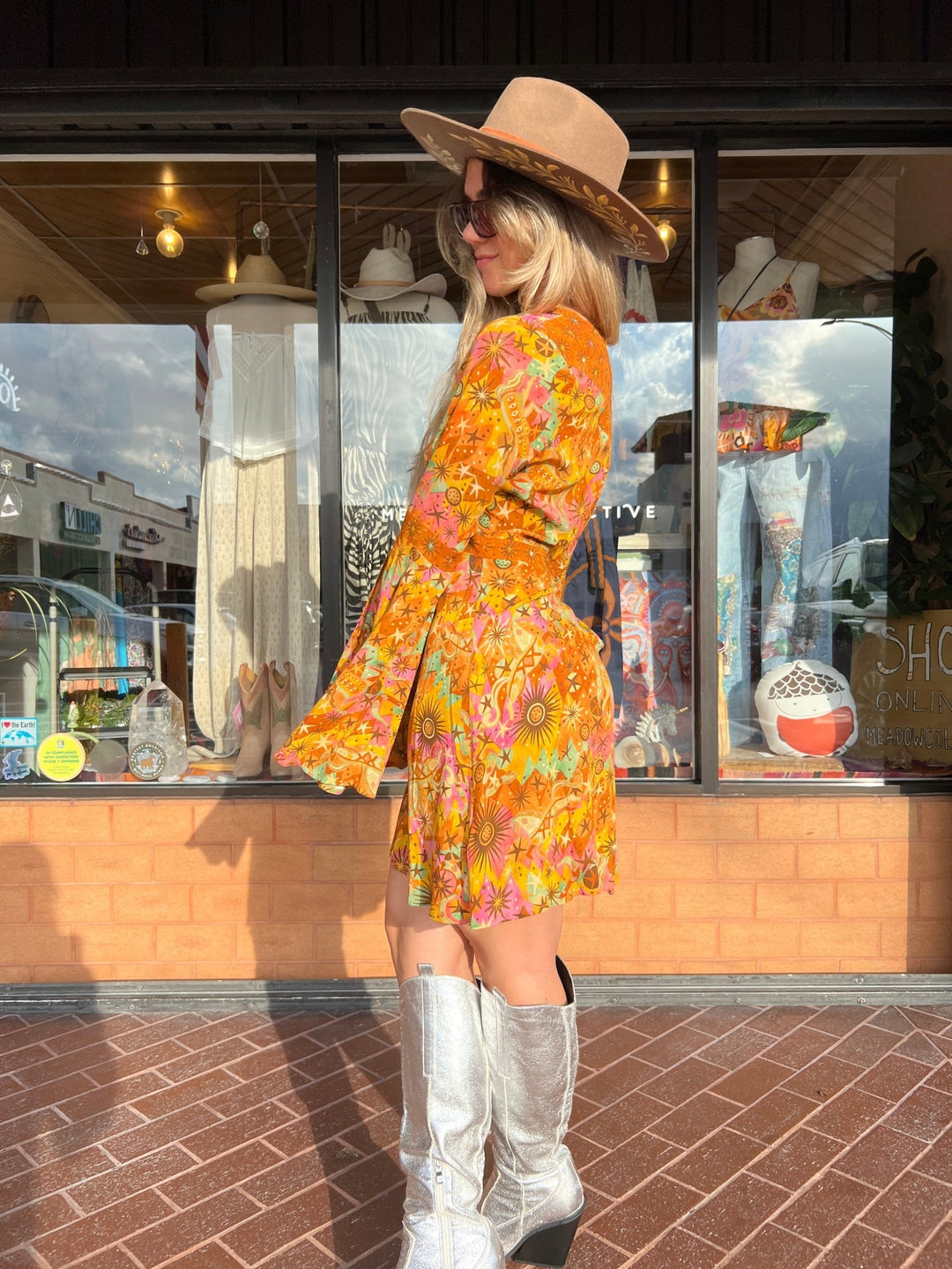 Nine Lives Baazar - Jupiter Mini Dress Rising Sun print - Meadow Collectivemini dress