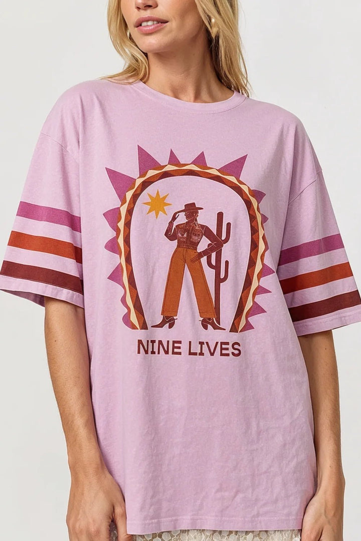 Nine Lives Bazaar Dreamstate Tee- Orchid - Meadow Collectivegraphic tee