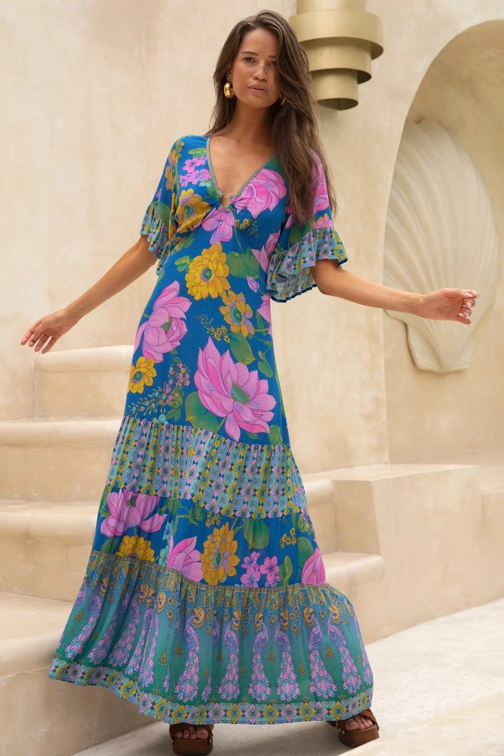 Nine Lives Bazaar Lucia Maxi Dress Sapphire - Meadow CollectiveMaxi Dress