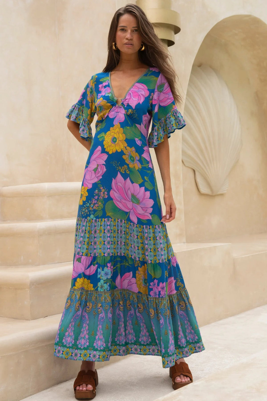 Nine Lives Bazaar Lucia Maxi Dress Sapphire - Meadow CollectiveMaxi Dress