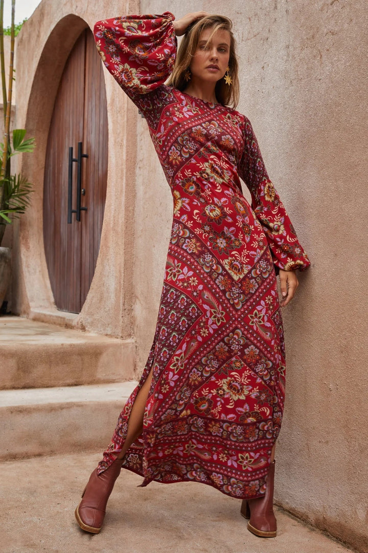 Nine Lives Bazaar Quartz Gown - Pomegranate - Meadow CollectiveMaxi Dress