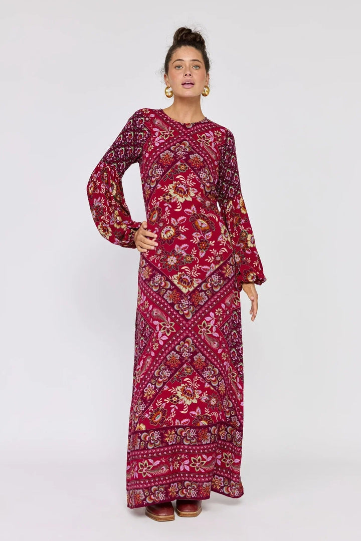 Nine Lives Bazaar Quartz Gown - Pomegranate - Meadow CollectiveMaxi Dress