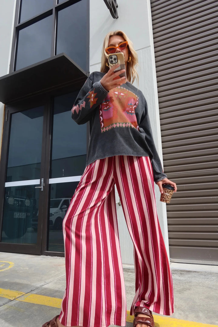Nine Lives Bazaar Rune Pants- Berry Bang - Meadow CollectivePants