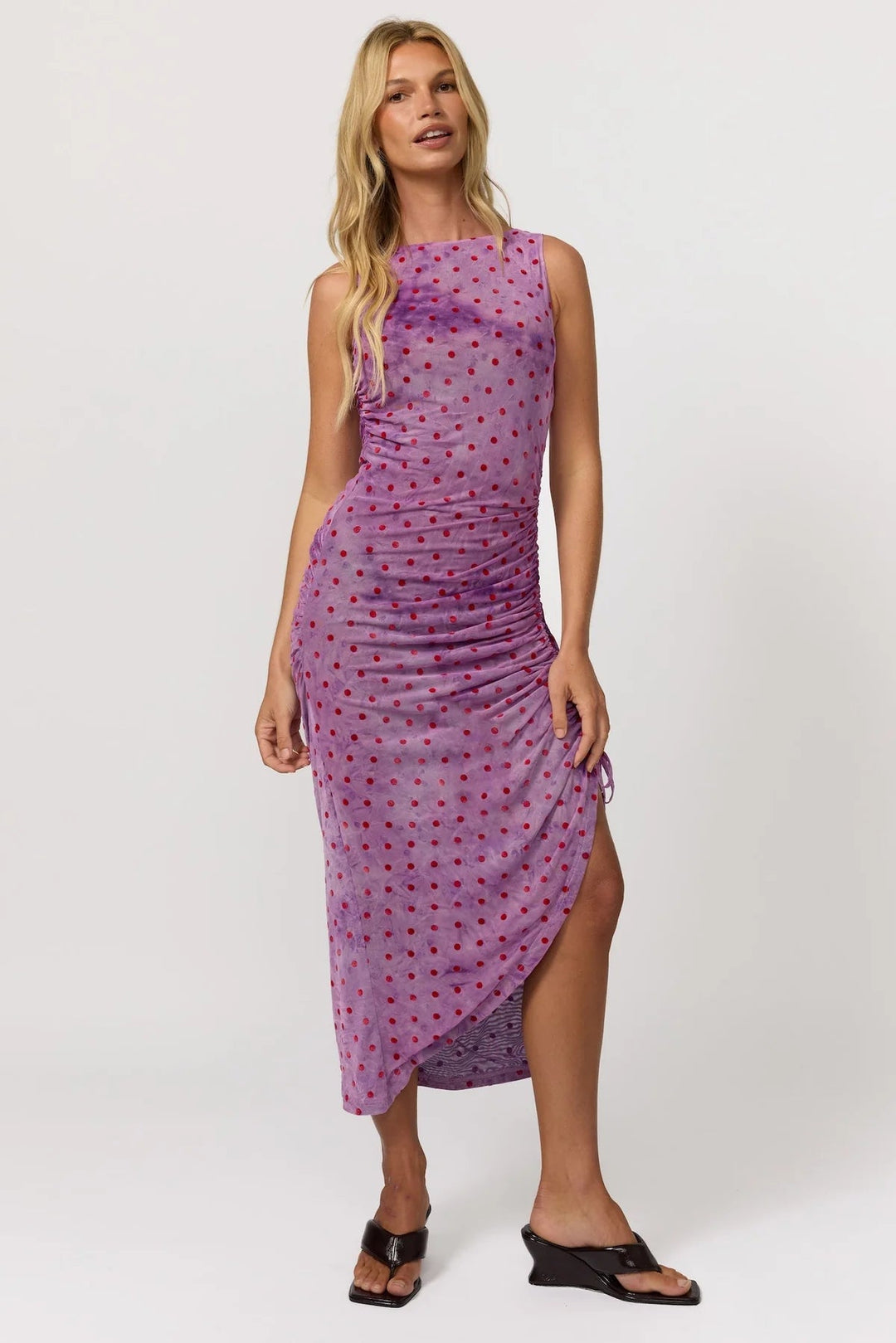 Nine Lives Bazaar Tullah Midi Dress- Purple Heart - Meadow Collectivemidi dress