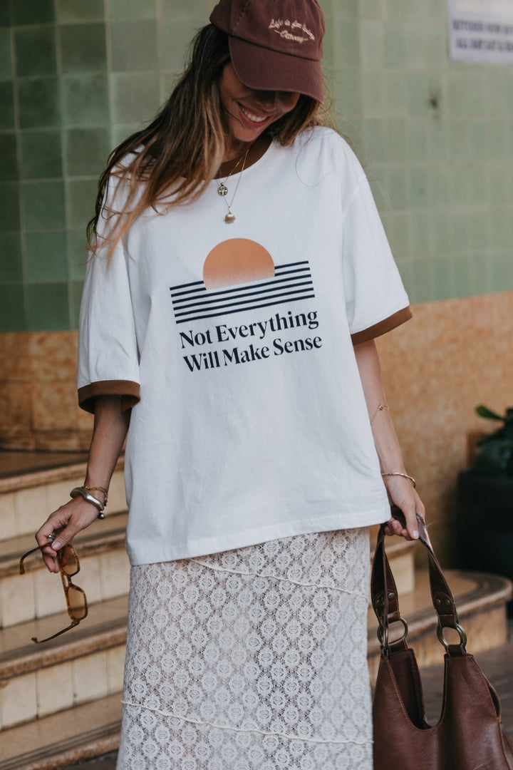 Not Everything Will Make Sense Oversized Unisex T-Shirt - White