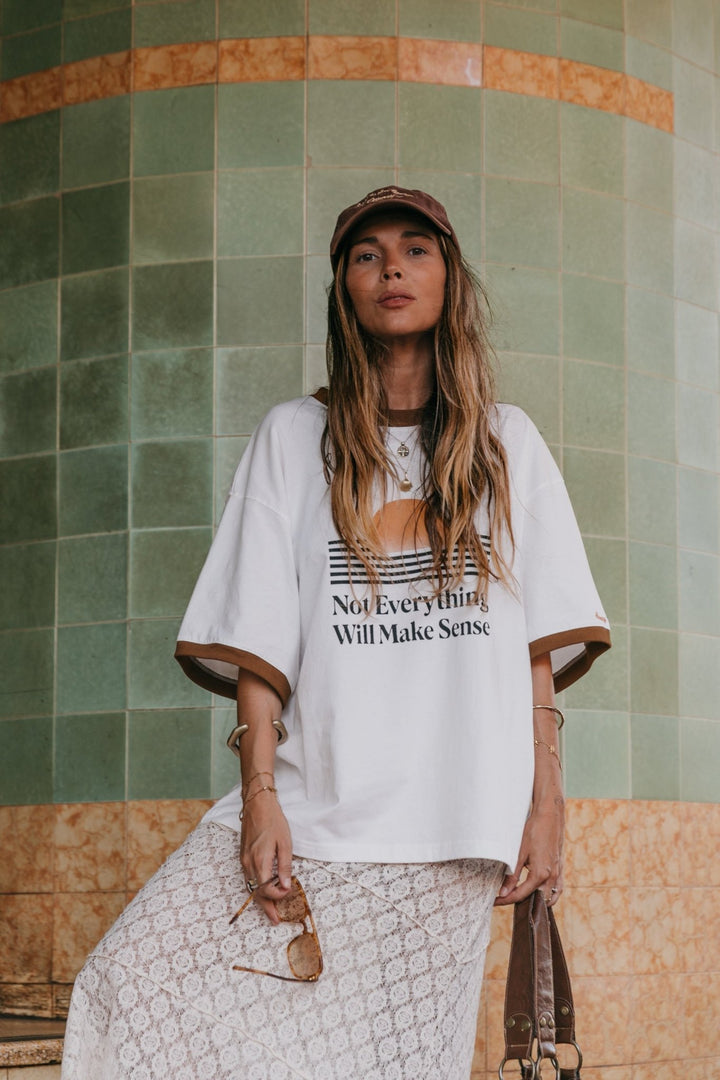 Not Everything Will Make Sense Oversized Unisex T-Shirt - White